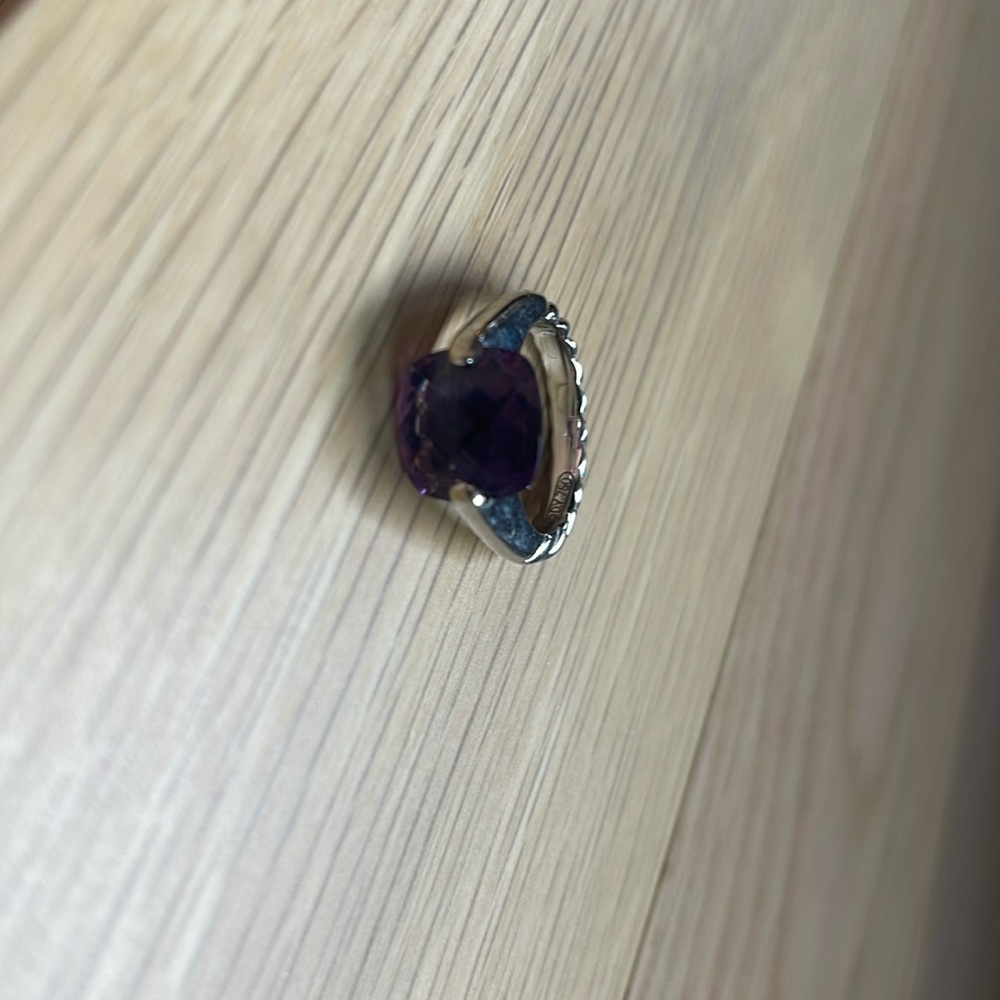 David Yurman purple stone ring in perfect condition
